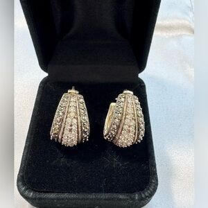 Marcasite and sterling silver earrings.